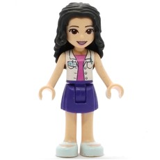 Emma - White Jacket, Dark Purple Skirt (fig-001915)