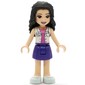 Emma - White Jacket, Dark Purple Skirt