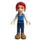 Mia - Blue Plaid Shirt, Dark Blue Trousers