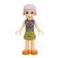 Mia - Dark Purple Top, Olive Green Skirt, Lavender Helmet