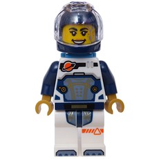 Astronaut, White and Dark Blue Spacesuit, Dark Azure Backpack, Dark Blue Helmet (fig-001956)