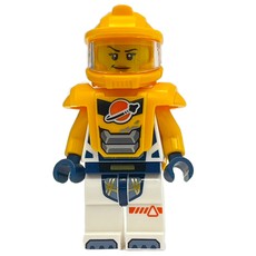 Astronaut, White Spacesuit, Bright Light Orange Armor and Helmet (fig-002022)