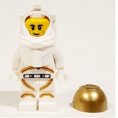 Astronaut - White Torso and Legs, Orange Trim, Smirk, Black Eyebrows (fig-002026)