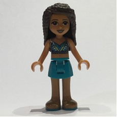 Andrea - Dark Turquoise Bikini, Dark Turquoise Skirt (fig-002033)