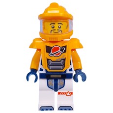 Astronaut, White Spacesuit, Bright Light Orange Armor and Helmet, Goatee (fig-002040)
