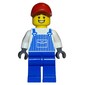 White Torso, Blue Overall, Red Cap