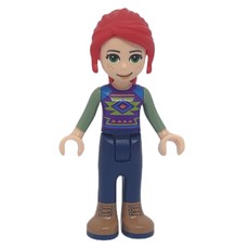 Mia - Christmas Sweater, Dark Blue Trousers (fig-002064)