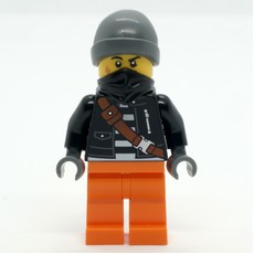 Crook, Black Jacket, Orange Legs, Black Bandana, Dark Bluish Gray Hat (fig-002092)
