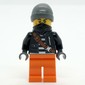 Crook, Black Jacket, Orange Legs, Black Bandana, Dark Bluish Gray Hat