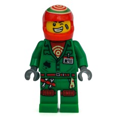 Douglas Elton / El Fuego, Green Outfit with Red Helmet (fig-002138)