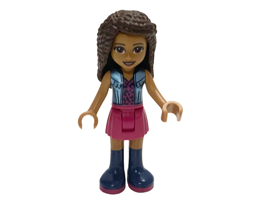 LEGO Set fig-002142 Andrea - Medium Blue Jacket, Magenta Skirt ...