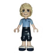 Andrew - Medium Blue Shirt, Dark Blue Trousers (fig-002343)
