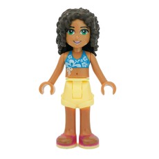Andrea - Dark Azure Bikini, Bright Light Yellow Skirt (fig-002347)