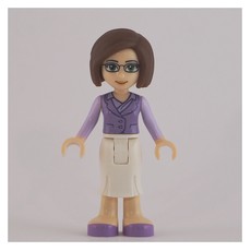 Ms. Stevens - Medium Lavender Shirt, White Dress (fig-002350)