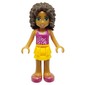 Andrea - Magenta Top, Bright Light Orange Skirt