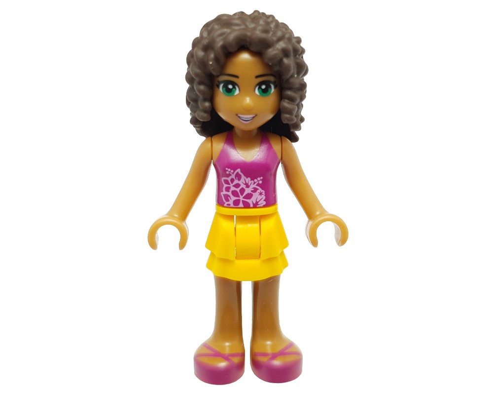 LEGO Set fig-002356 Andrea - Magenta Top, Bright Light Orange Skirt ...