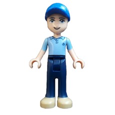 Andrew - Medium Blue Shirt, Dark Blue Trousers, Cap (fig-002358)