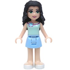 Emma - Light Aqua Top, Bright Light Skirt (fig-002360)
