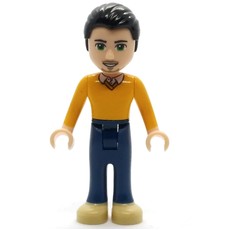 Luis - Orange Sweater, Dark BLue Trousers (fig-002374)