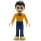 Luis - Orange Sweater, Dark BLue Trousers