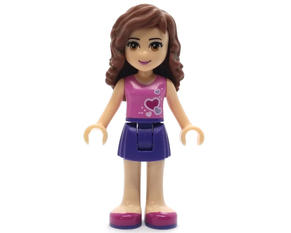 LEGO Set fig-002383 Olivia - Dark Pink Top, Dark Purple Skirt ...