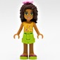 Andrea - Bright Light Orange Top, Lime Shorts