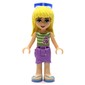 Stephanie - White/Lime Top, Lavender Skirt, Glasses