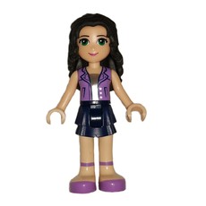 Emma - Medium Lavender Vest, Dark Blue Skirt (fig-002395)