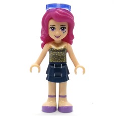 Livi - Black Top, Dark BLue Skirt, Glasses (fig-002396)