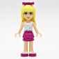 Stephanie - White/Silver Top, Magenta Skirt