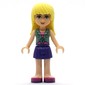 Stephanie - Sand Green Vest, Dark Purple Skirt