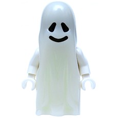 Ghost - Glow in the Dark, Brick Built Legs, 3626b (fig-002483)