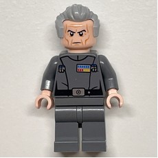 Grand Moff Wilhuff Tarkin, Dark Bluish Gray, Ruffled Hair (fig-002518)