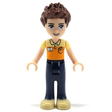 Daniel - Orange Shirt, Dark BLue Trousers (fig-002583)