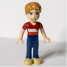 Henry - Red Shirt, Dark Blue Trousers (fig-002598)