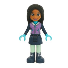 Amanda - Medium Lavender Ski Vest, Dark Blue Skirt (fig-002608)