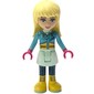 Stephanie - Medium Azure Ski Vest, Light Aqua Skirt