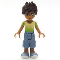 Liam - Bright Green/Yellow Shirt, Sand Blue Trousers (fig-002616)