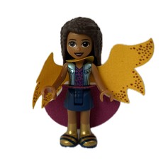 Andrea - Medium Blue Jacket, Dark Blue Skirt, Cape (fig-002620)