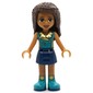 Andrea - Dark Azure/Gold Jacket, Dark Blue Skirt