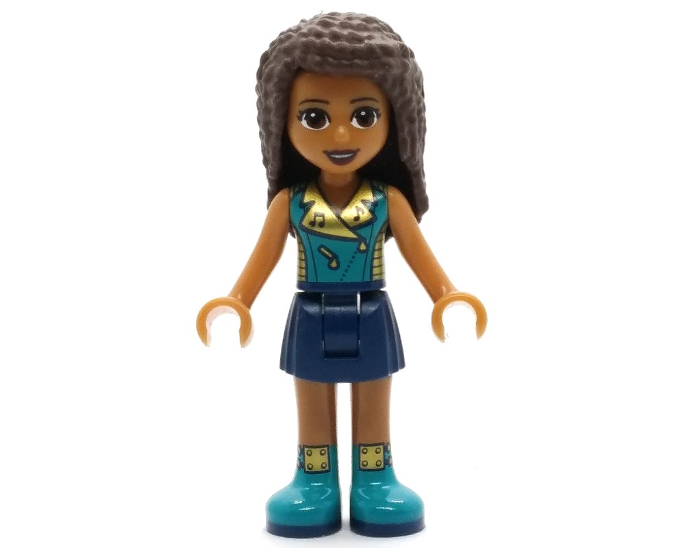 LEGO Set fig-002621 Andrea - Dark Azure/Gold Jacket, Dark Blue Skirt ...