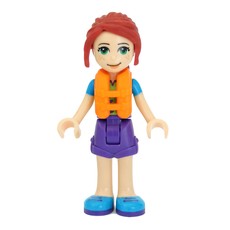 Mia - Lime Top, Dark Purple Skirt, Life Vest (fig-002634)