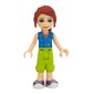 Mia - Blue Plaid Shirt, Lime Trousers