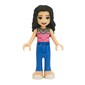 Emma - Dark Pink Top, Blue Trousers