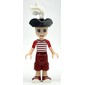 Zack - Red/White Shirt, Dark Red Trousers, Pirate Hat