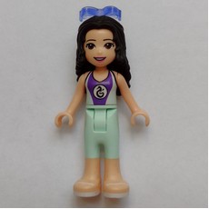 Emma - Dark Purple/Light Aqua Wet Suit, Glasses (fig-002664)