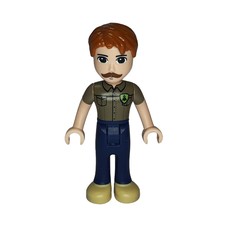 Angus - Dark Tan Shirt, Dark Blue Trousers (fig-002668)