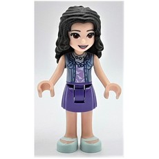 Emma - Sand Blue Jacket, Dark Purple Skirt (fig-002672)