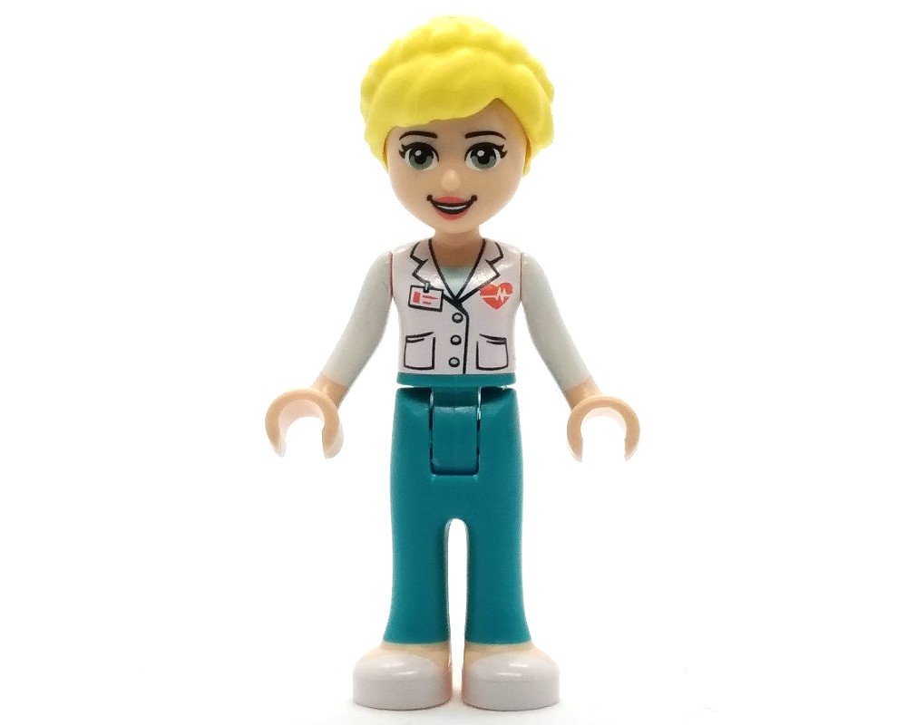 LEGO Set fig-002716 Dr. Maria - White Lab Coat, Dark Turquoise Trousers ...