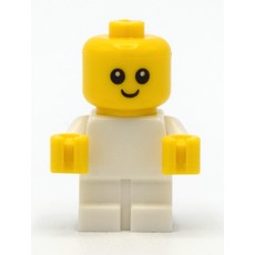 Baby, White Body - Head with neck (fig-002729)